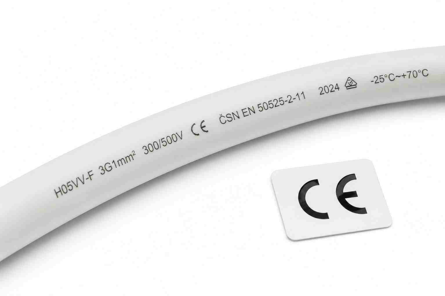 Kabel H05VV-F  certifikace ČSN teplotní parametry